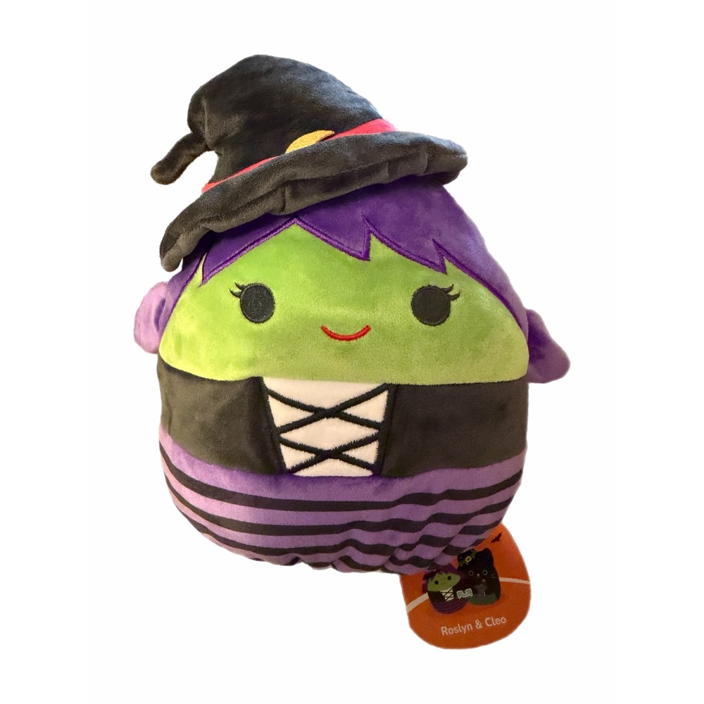 Squishmallows Halloween Flip-A-Mallows Roslyn Witch Cleo Black Cat Plush 5 inch